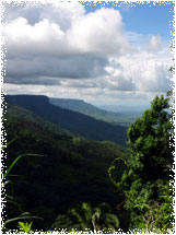 Broad ridges of the Ibiapaba mountains along the winding road into the vast sertão below